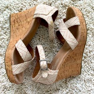 TOMS Cork Wedge Sandals
